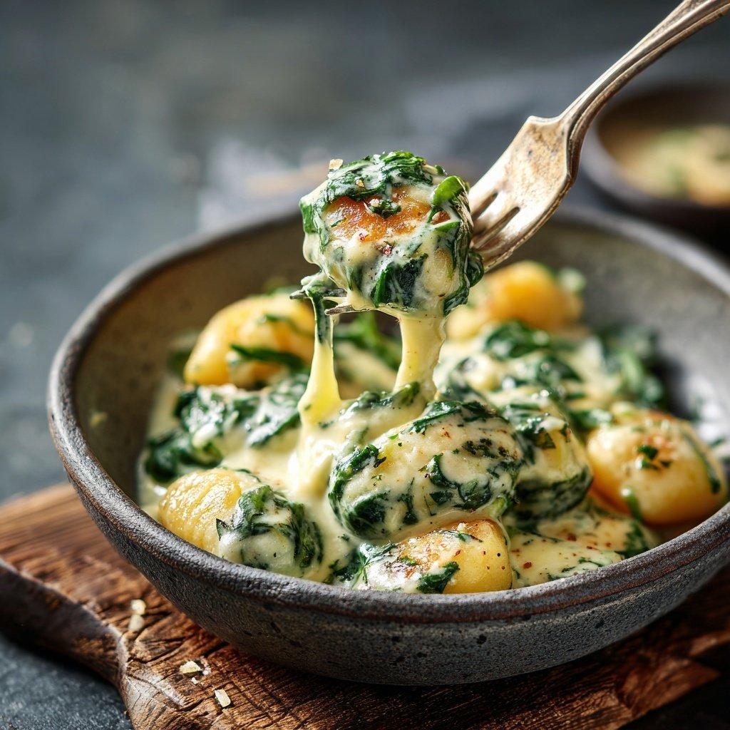 Gnocchi mit Spinat und Zitronensahne