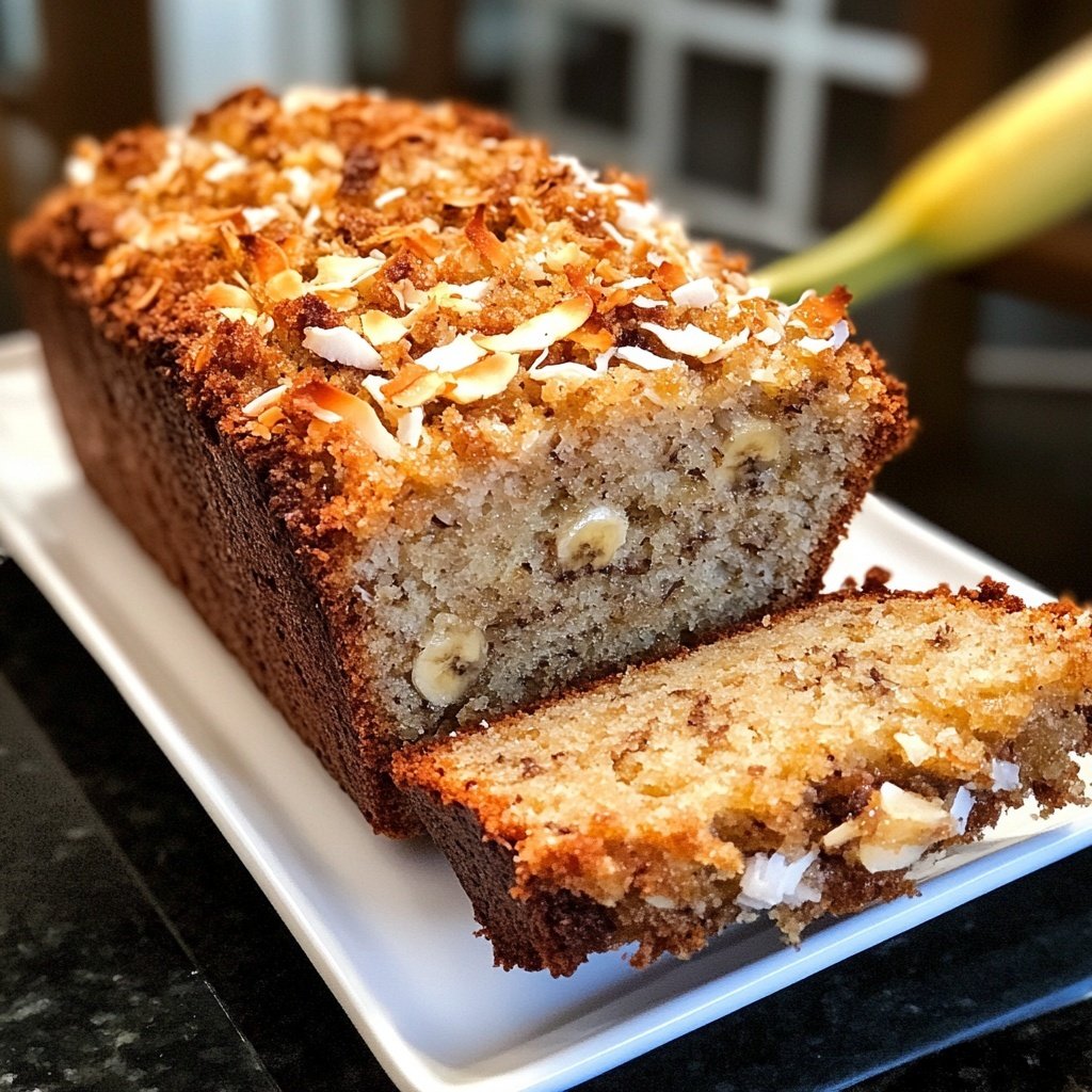 Bananenbrot mit Kokos