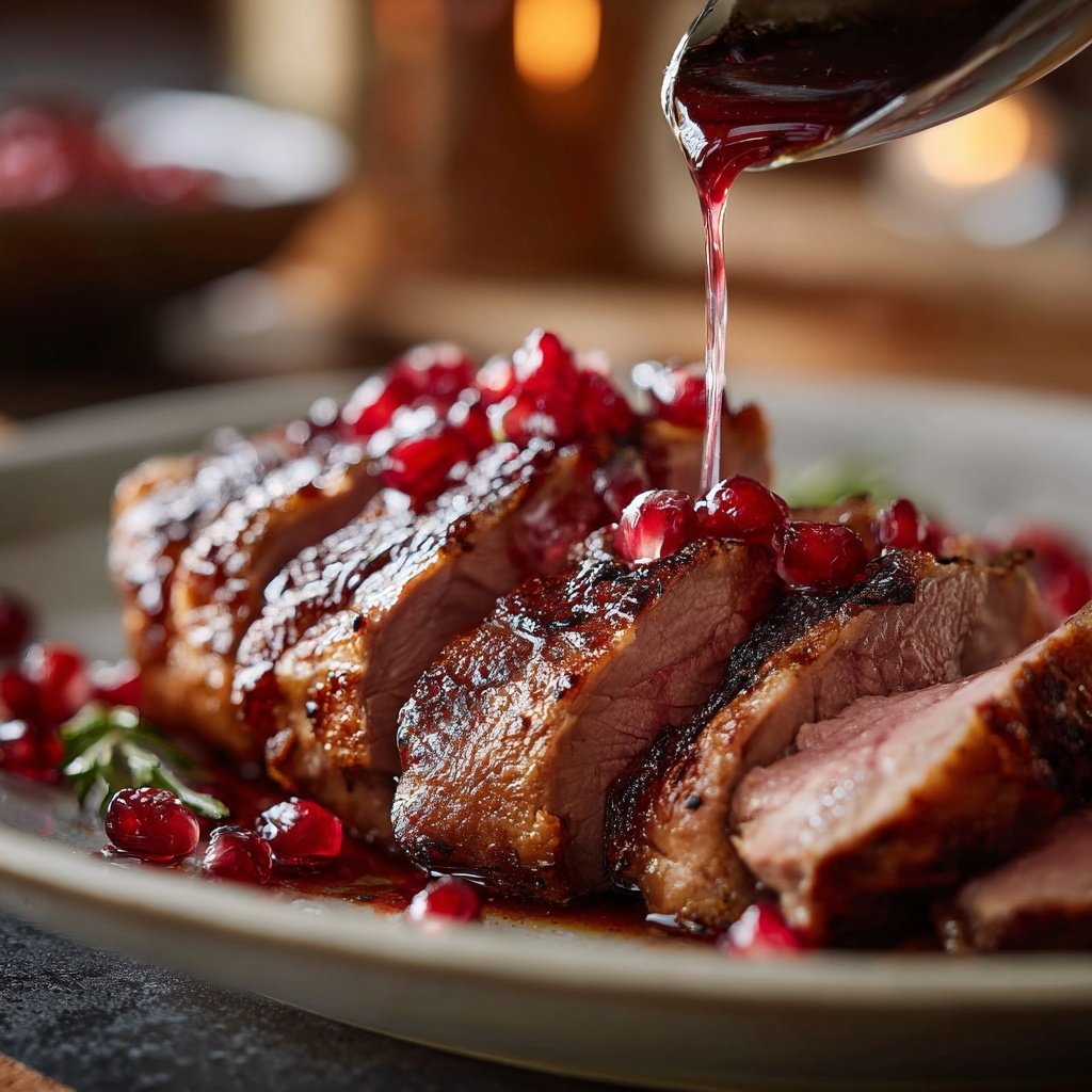 Entenbrust mit Granatapfeljus