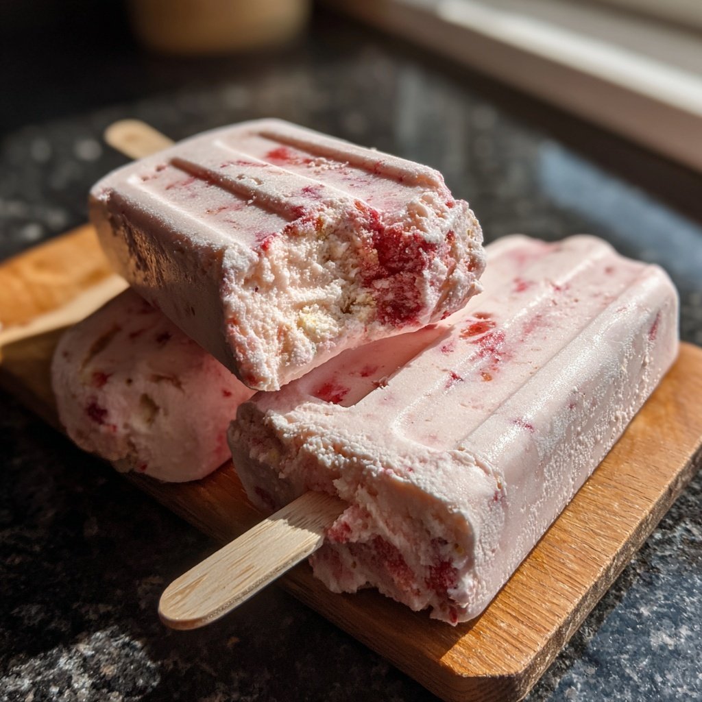 Erdbeer Joghurt Eis Am Stiel