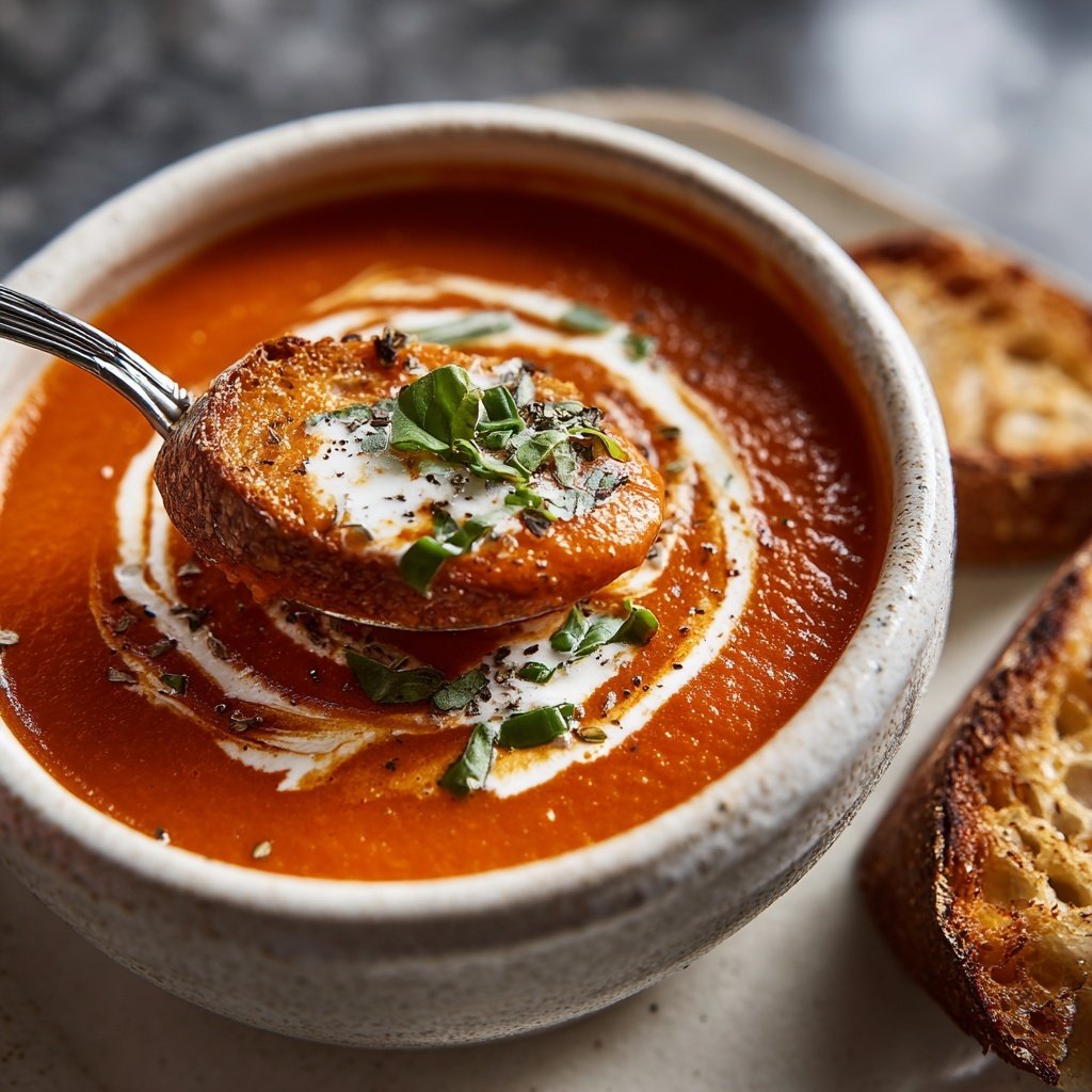 Tomatensuppe mit Sahne