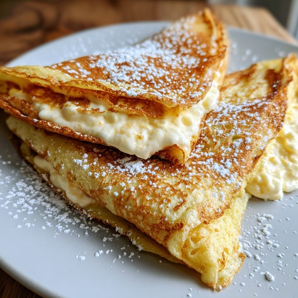 Pfannkuchen mit Quarkfüllung