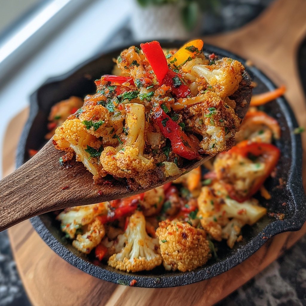 Blumenkohl Pfanne Mit Paprika