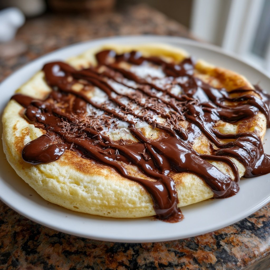 Pfannkuchen mit Schokoladensauce