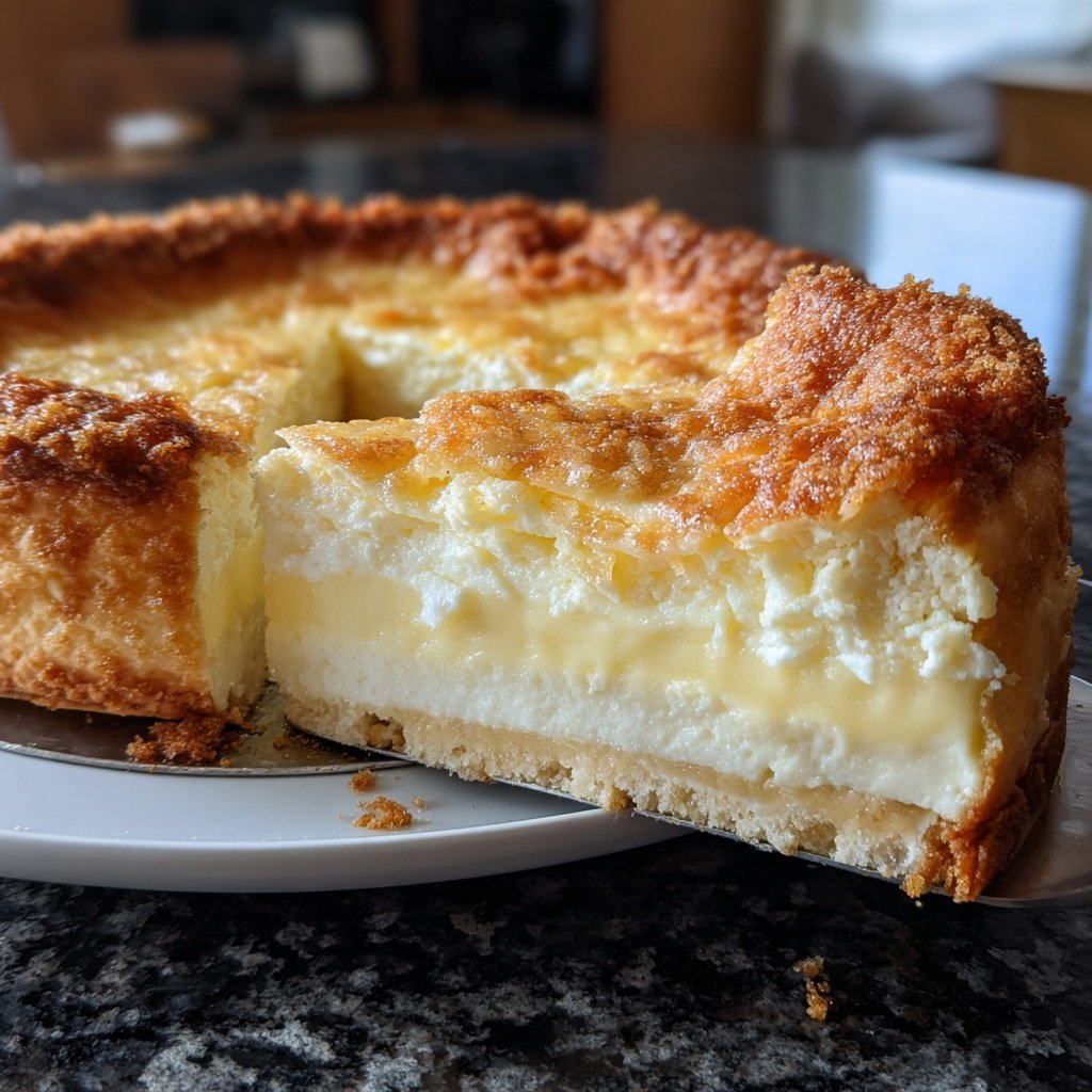 Käsekuchen mit Vanillepudding