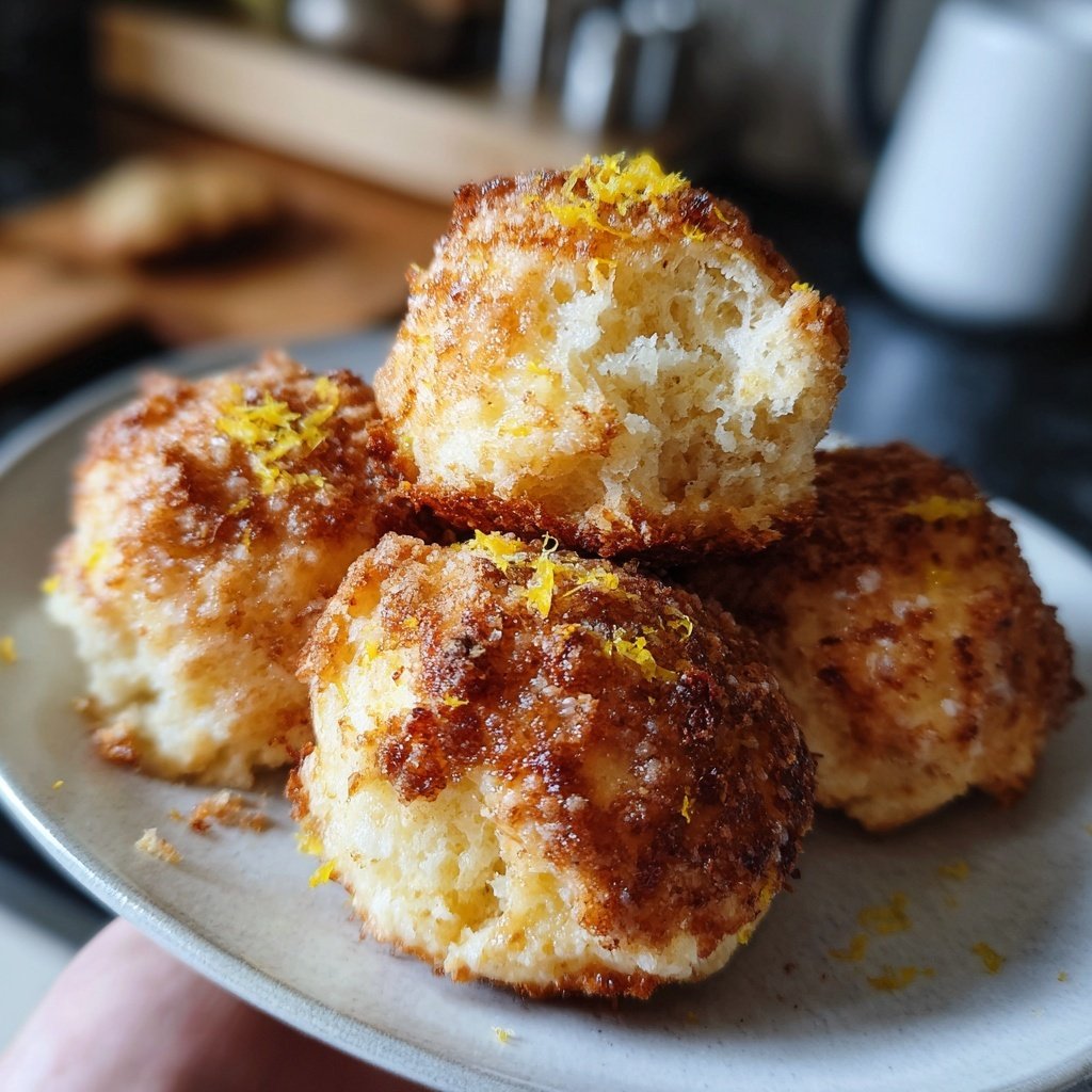 Quarkbällchen mit Zitronenschale