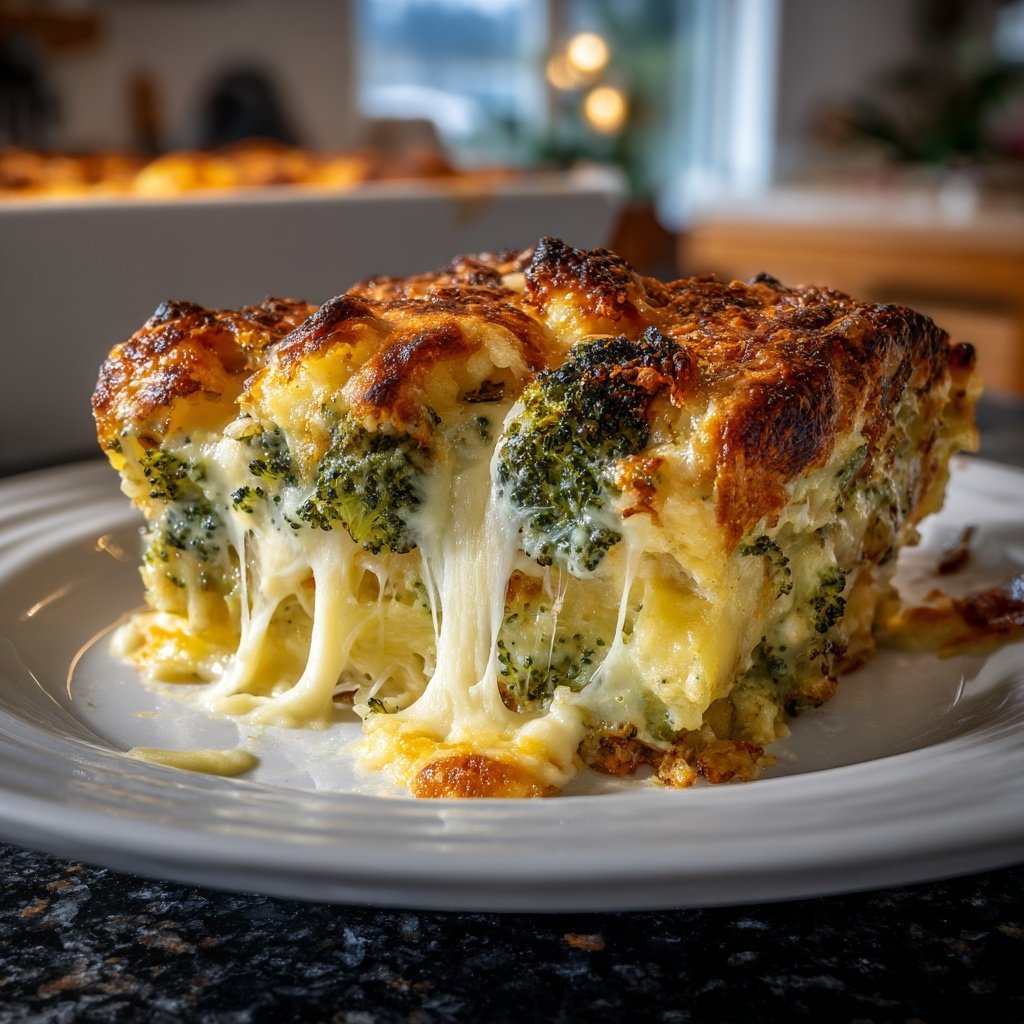Cremiger Brokkoli Kartoffel Auflauf