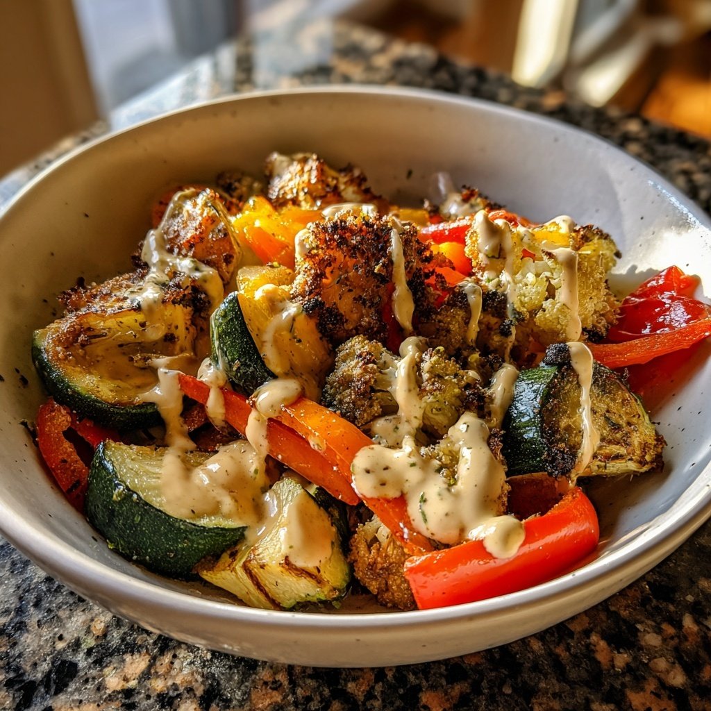 Ofengemüse mit Tahini-Sauce