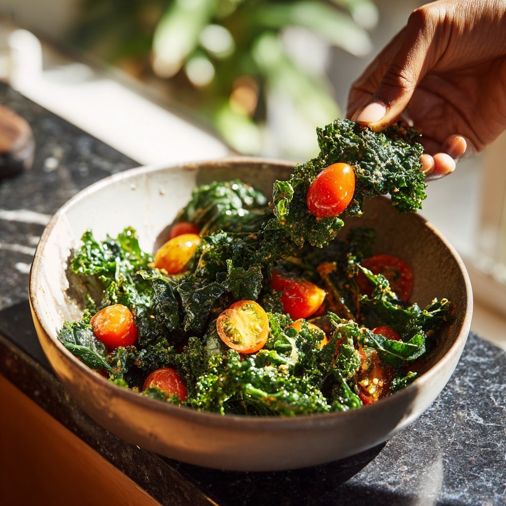 Knuspriger Grünkohlsalat