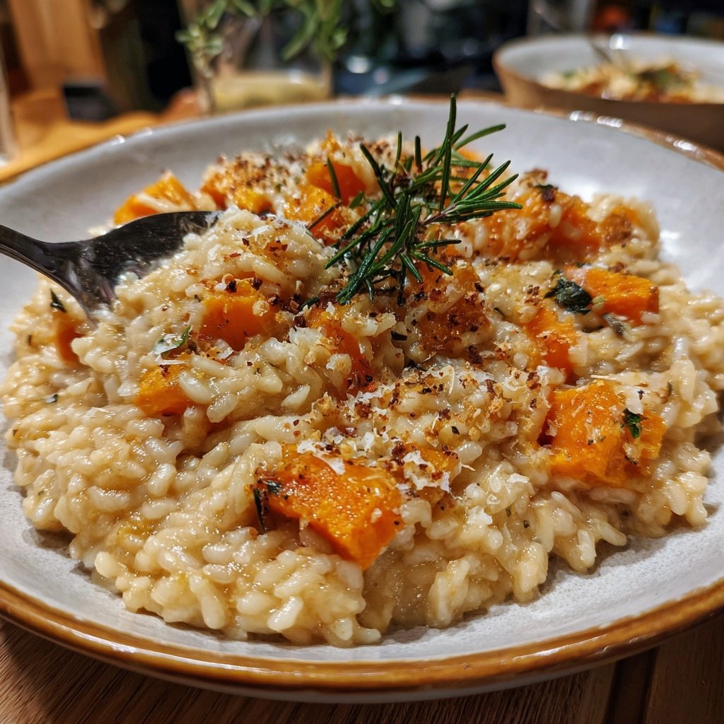 Risotto mit Kürbis und Rosmarin
